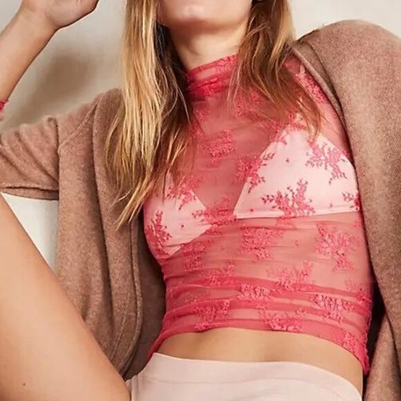 ISO Free People Lady Lux Hot Pink Strawberry Field Tart Berry Magentiful Size S - Picture 1 of 5